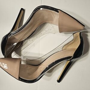 Elegant Black and Nude Women's Heels